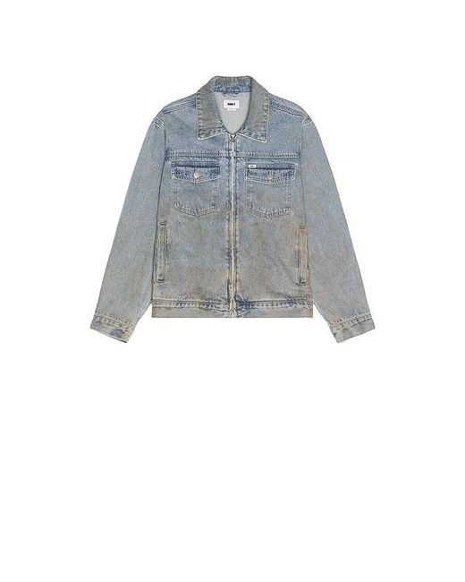 Obey Blue Base Trucker Jacket for men