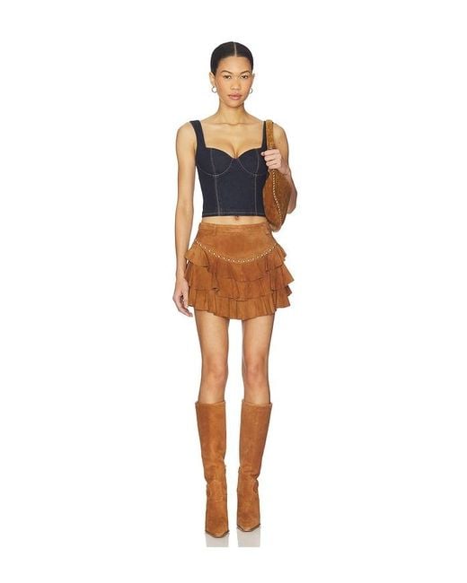 Urban Outfitters White X Revolve Frill Mini Skirt