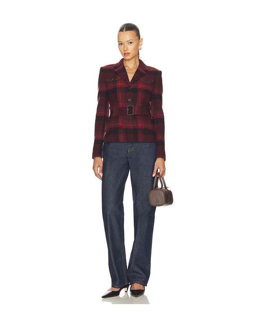 Polo Ralph Lauren Purple Belted Tweed Jacket