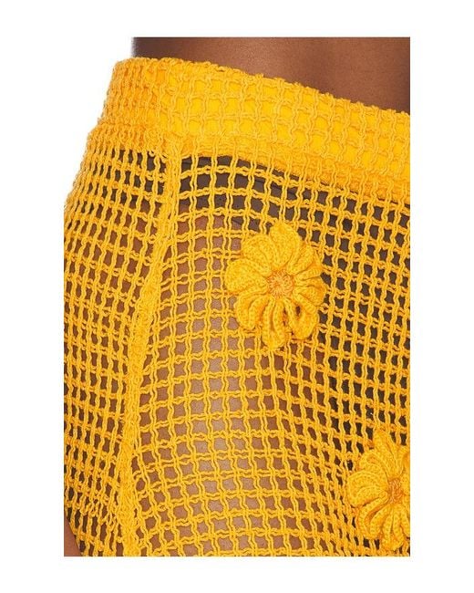 Maaji Yellow Golden Blossom Glacier Maxi Skirt