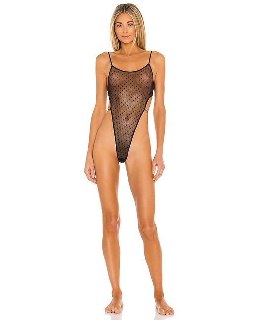 Only Hearts Black Minimal Bodysuit