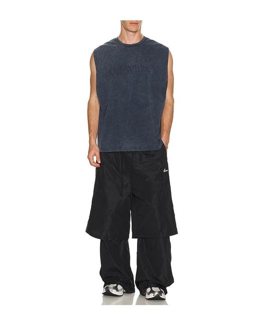 Off-White c/o Virgil Abloh Blue Laundry Sleeveless Tee for men
