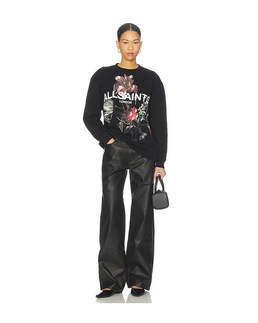 AllSaints Black Ania Etta Sweatshirt