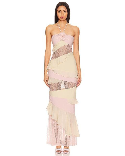 Lovers + Friends Margo Gown in Natural | Lyst