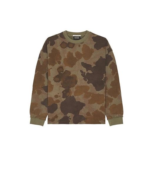 Scotch & Soda Brown Printed Overdyed Sweatshirt for men