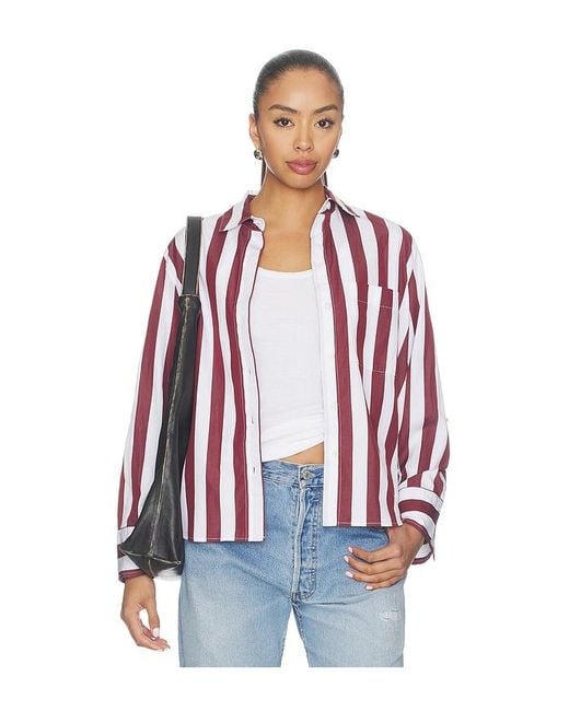 Madewell Red Yneck Shirt