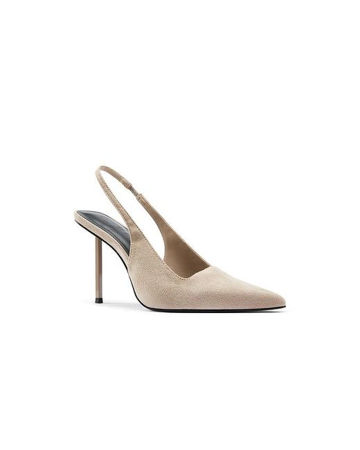 Femme LA White G63 Suede Slingback Pump