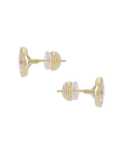 Shashi White Bezel Solitaire Stud