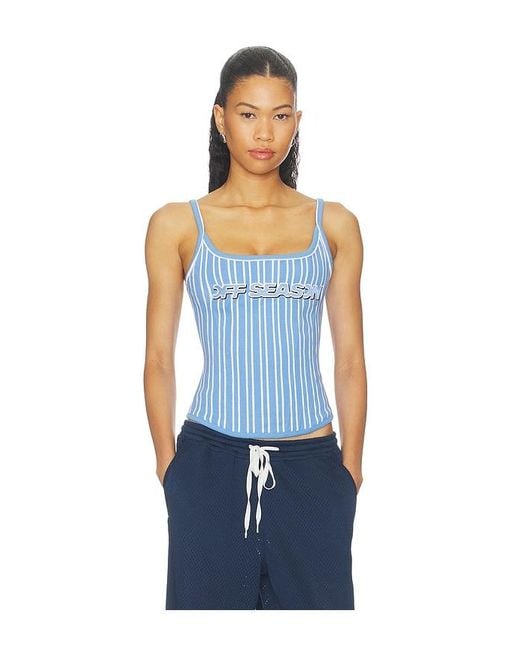 OFF SEASON Blue Corset Top