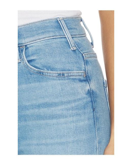 Mother Blue The Hustler Roller Sneak Jeans