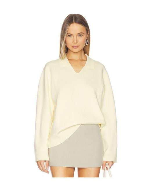 Samsøe & Samsøe White Saanne Polo Sweater