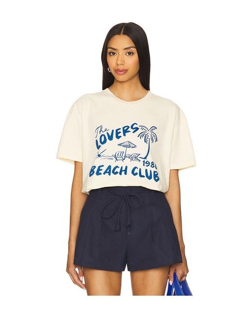 Lovers + Friends Blue Cover Up Tee