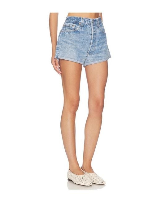 Re/done Blue Levi's Alexa Short