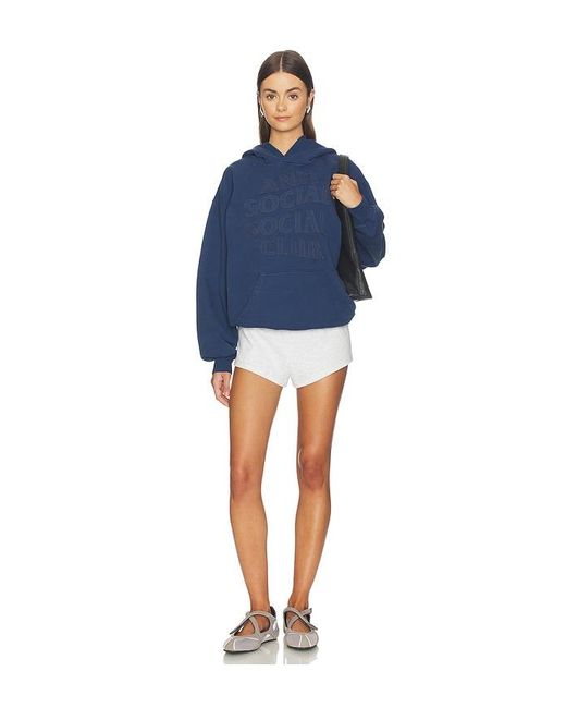 ANTI SOCIAL SOCIAL CLUB Blue Toned Down Applique Hoodie