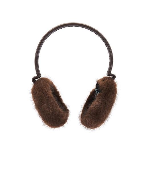 Jocelyn Faux Mink & Leather Earmuffs in Brown | Lyst display picture 1