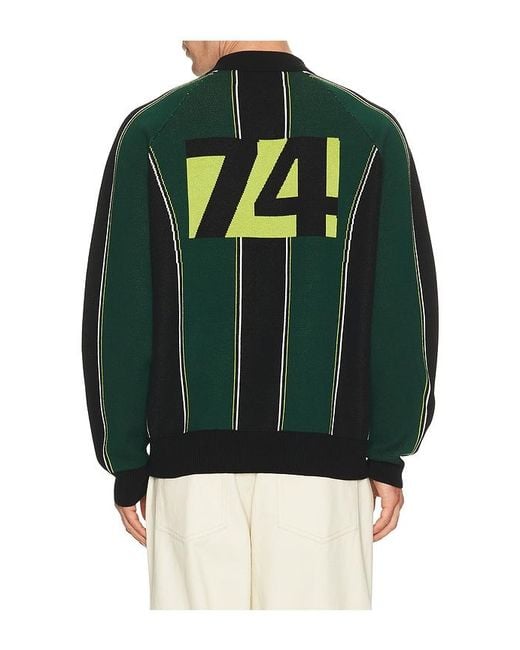 METALWOOD STUDIO Green Knit Football Top for men