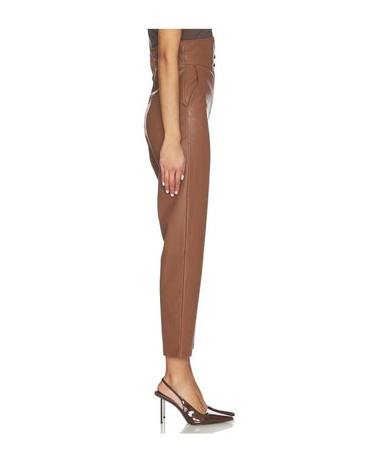 Bardot Brown Aster Faux Leather Pant
