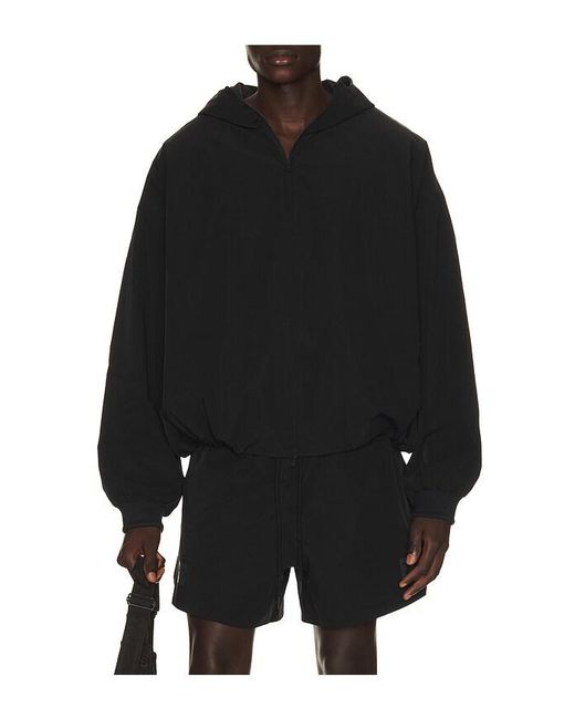 Fear Of God Black Full Zip Hooded Anorak for men
