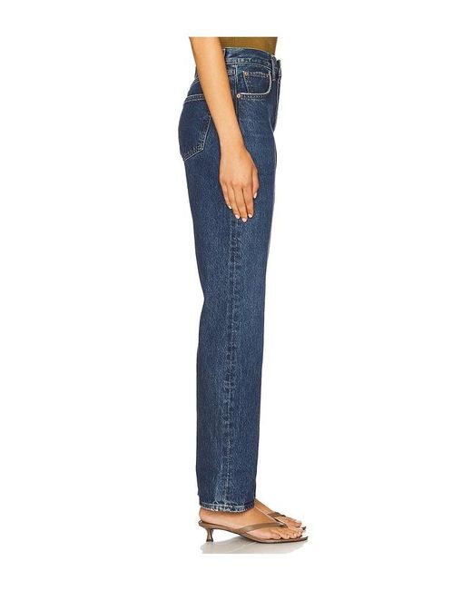 Agolde Blue Organic Cotton Wide Leg Jeans