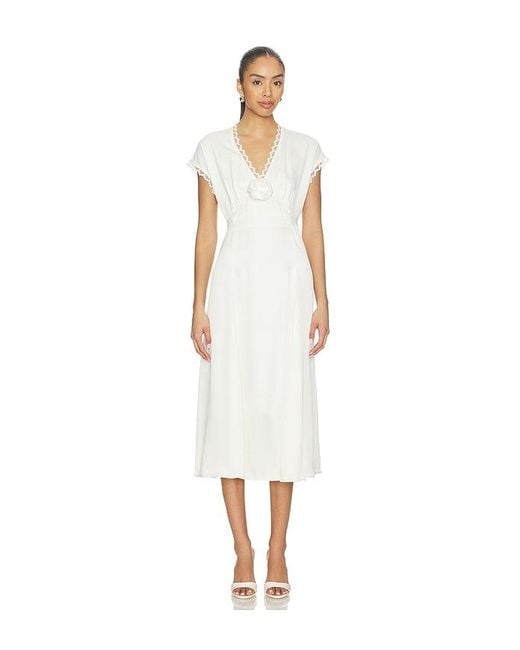 Sleeper White The Genus Rosa Satin Dress