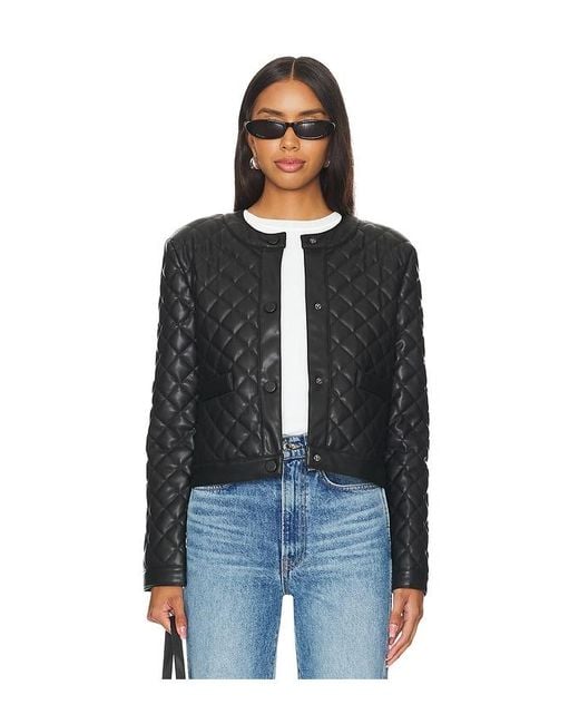 Steve Madden Black Faux Leather Snap-Front Jacket