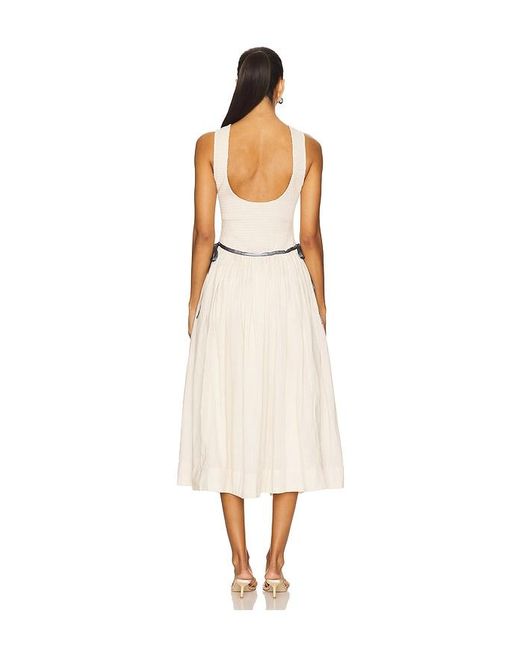 Free People White Nightingale Solid Midi Dress