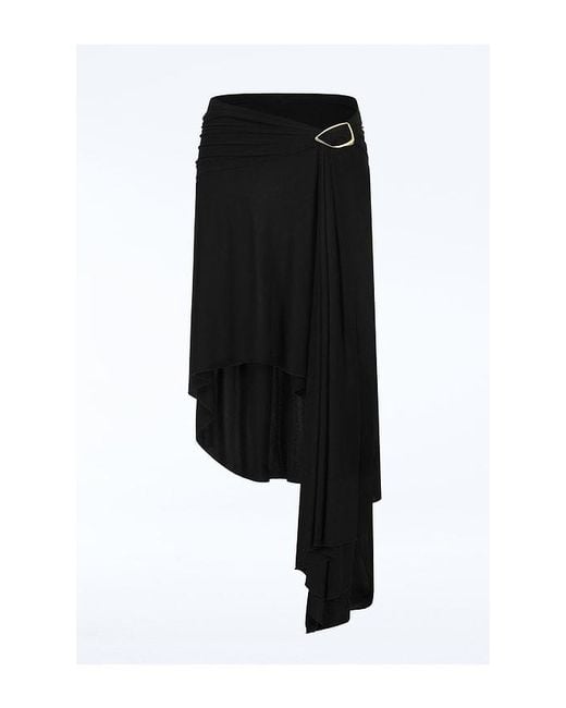 REVOLVE LOS ANGELES Black Alessia Asymmetric Skirt