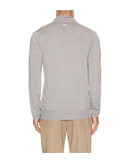 J.Lindeberg Gray Kian Knitted Sweater for men