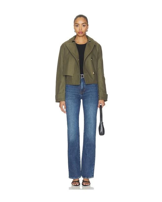 Rag & Bone Green Jamie Cropped Trench