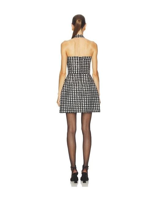 Nadine Merabi Blue Esme Dogtooth Mini Dress