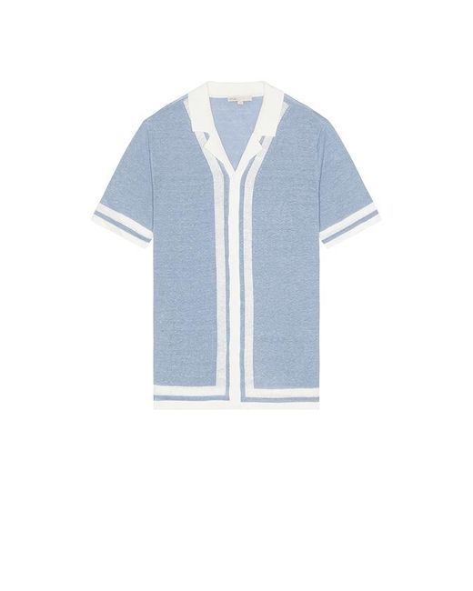 Onia Hemd Linen in Blue für Herren