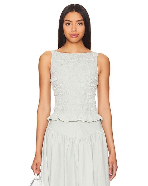 Peachy Den White Deba Top