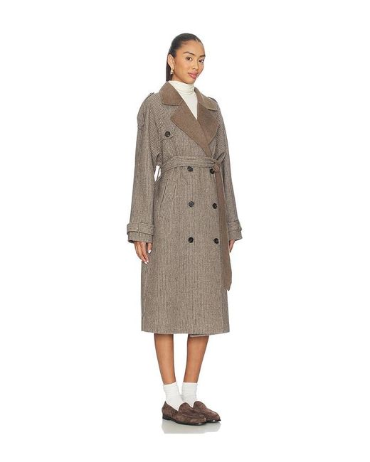 Line & Dot Natural Hugo Plaid Coat