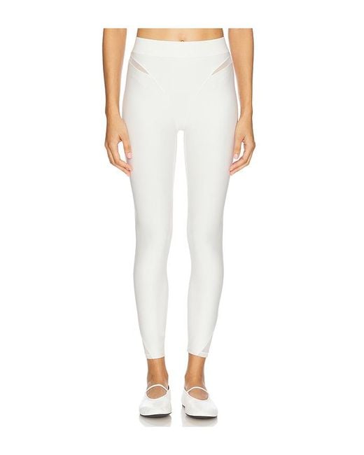 Alo Yoga White Airlift High-Waist 7/8 Rebel Legging