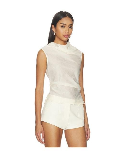 ALIGNE White Dana Sheer Top