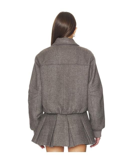 Nicholas Brown Frida Bomber Wool Blend Jacket