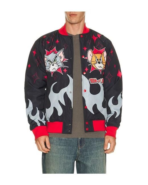 Reason Red Tom & Jerry Varsity Jacket for men