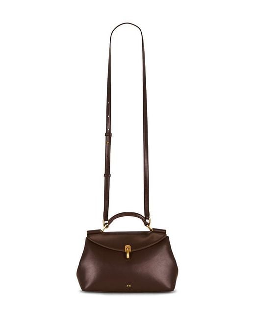 JW PEI Brown Audrey Flap Lock Top Handle Bag