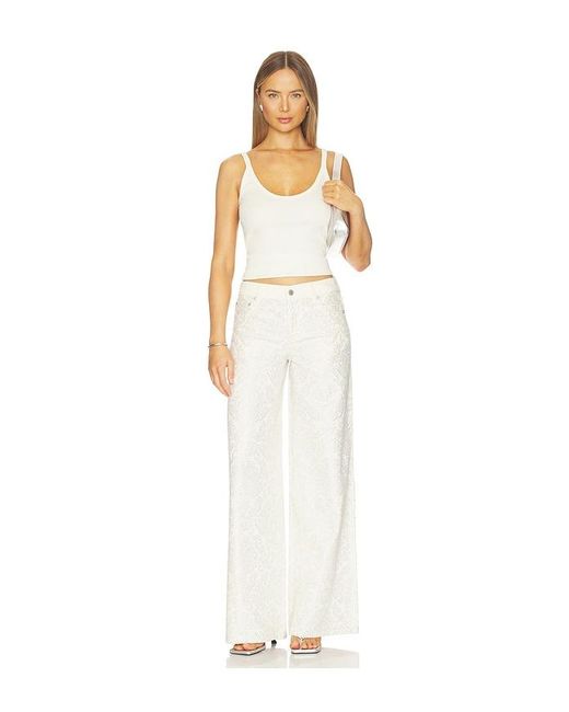Alice + Olivia White Jasper Amazing Embellished Jean