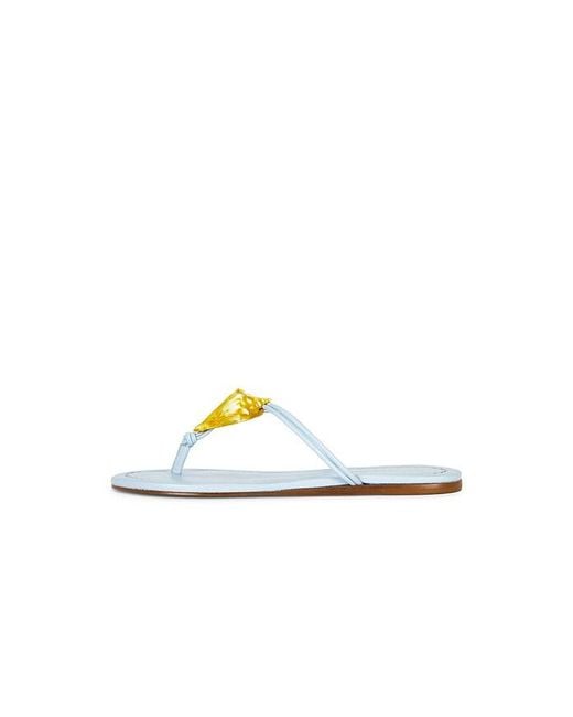 Farm Rio White Shell Flat Sandal