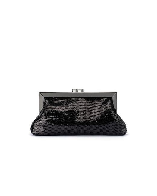 Olga Berg Black Zephyr Clutch