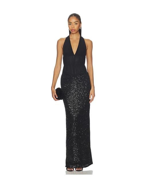 Lovers + Friends Black Anneliese Gown