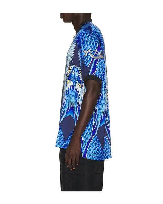 Y-3 Blue Drgn Satin Jersey for men