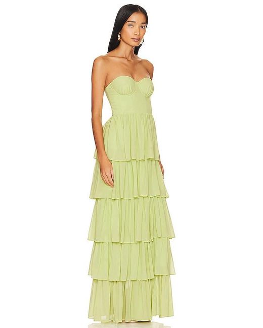 Lovers + Friends Yellow Hattie Gown