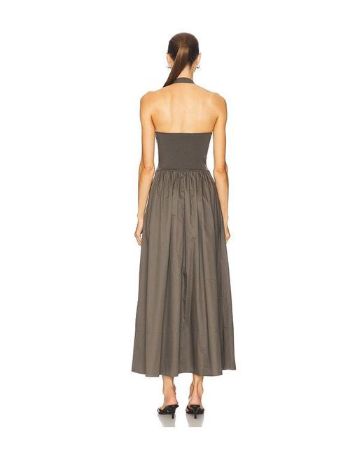 St. Agni Natural Halter Gathered Dress