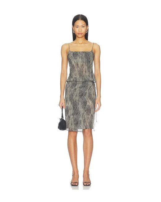 St. Agni Black Savannah Silk Wrap Skirt