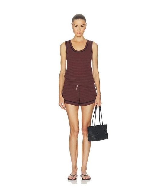 Varley Purple Gideon Knit Tank