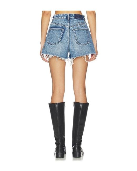 Ksubi Blue Kut Off Denim Short