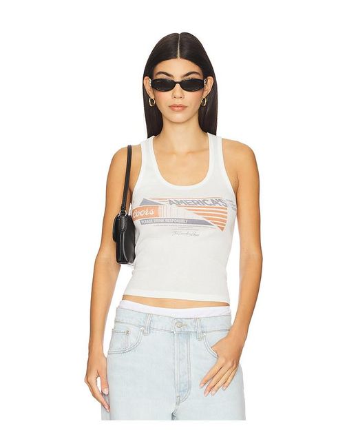 The Laundry Room White Coors Americas Fine Light Beer Rib Tank Top