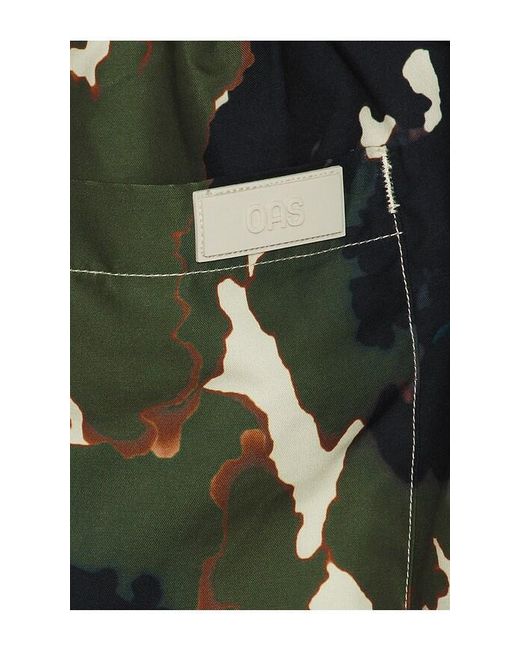 Oas Green Foliago Swim Shorts for men